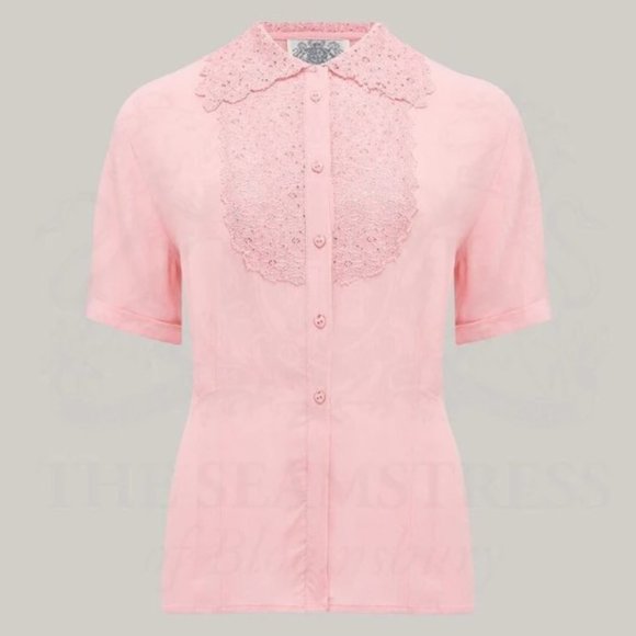 Lacey Blouse in Blossom Pink by The Seamstress of Bloomsbury - Picture 1 of 5